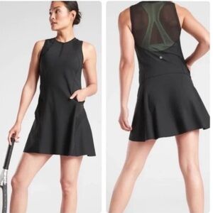 Athleta Black Match Point Tennis Athletic Mini Dress